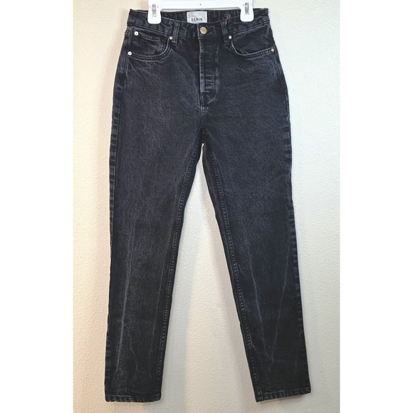 SEZANE Women Slim Parfait Heather Black Jeans Size 27 Button Fly READ DESC - Picture 3 of 16